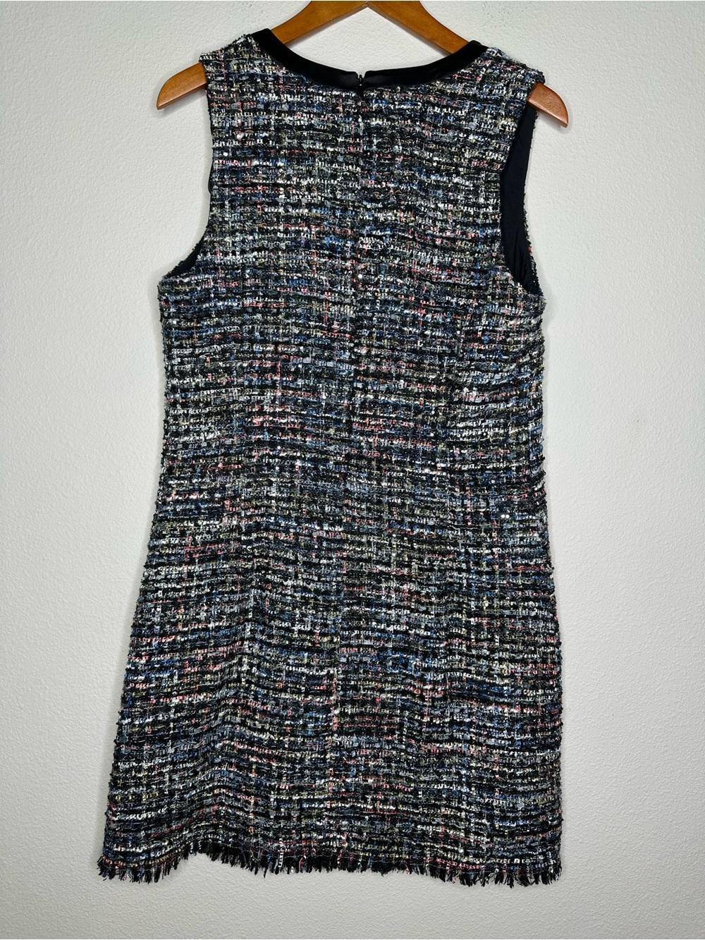 Laundry By Shelli Segal Black Multi-Color Tweed Sleeveless Shift Dress - Picture 5 of 10